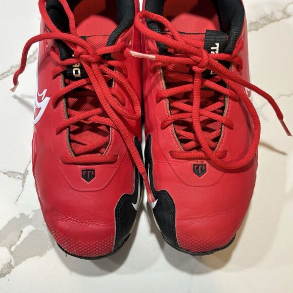 Nike Fast Flex Trout Football Cleats Red Black Boys Size 5.5Y - Picture 4 of 13